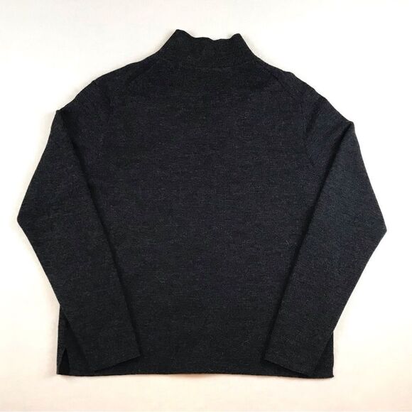 Eddie Bauer Charcoal Grey Collared %100 Merino Wool Cardigan Sweater Women’s L - Picture 12 of 12